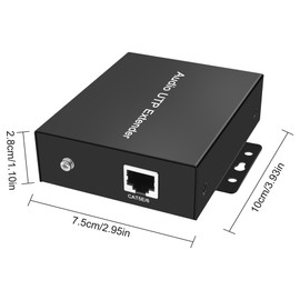 XMSJSIY RCA Extender Audio Balun 3.5mm/RCA Stereo Audio Over Ethernet LAN Cat5e/6 up to 500M/1640FT Analog Audio Transmitter Receiver Converter - 1 Pair