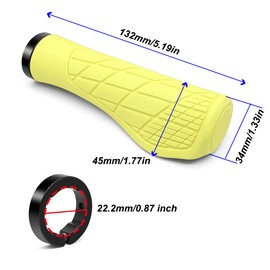 Bicycle Grips Ergonomic Handlebar Grips Bicycle Made of Non-Slip Rubber 22.2 mm Bicycle Grips Bike Handlebar Grips Bicycle Handlebar Grips for MTB, Trekking Bike, E-Bike, City Bike, Road Bike and