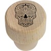 19mm 'Sugar Skull' Wooden Bottle Stopper/Cork (BS00013725)