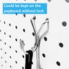 FRIMOONY Pegboard Hooks, with Plastic Holders, Peg Locks, for Organizing