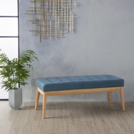 Anglo Air Force Blue Fabric Bench