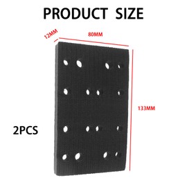 2Pcs Soft Sponge Interface Pad for Festool Sanding Pads, Replacement Compatible With Festool RTS 400/ RS 400/ RTSC 400 Adapter 80x133mm