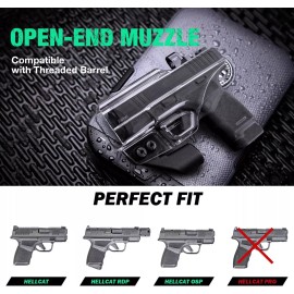 WARRIORLAND IWB Clear Holster Optic Cut&Claw For Springfield Hellcat/Hellca
