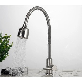Life System ST83 Single Faucet Stainless Steel Shower with Switching Shower Head for Kitchen and Washroom Single Lever