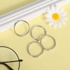 Fanshiontide 100 Pcs 25mm Diameter Key Ring Sliver Stainless Steel