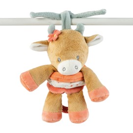 Nattou Mila Mila Zoë and Lana Collection Active Soft Toy for Hanging Polyester with Vibrating Function, Multi-Colour