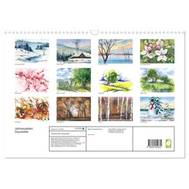 Seasons Watercolours (Wall Calendar 2025 DIN A3 Landscape), CALVENDO Monthly Calendar