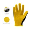 HANDLANDY Men Leather Gardening Gloves, Utility Work Gloves for Garden