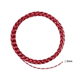 Vaessen Creative 2 mm x 5 m Aluminium Wire Diamond Cut, Red