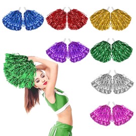 Pack of 14 Pompoms, Cheerleader, Pompoms Cheerleading, Pom Poms Cheerleading, Cheerleader Pompoms, Sports Events, Dance Night Party, Ball Games, Carnival Parties, Used