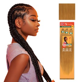 Sensationnel X-pression prestretched braiding hair - 3x braid 58 inch all kanekalon flame retardant synthetic braid for box braids and twists (1 pack, 27 HONEYBLONDE)