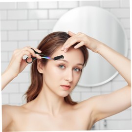 Tijeras para cejas con peine, recortador de cejas de acero inoxidable para un cuidado preciso, seguro y fácil usar para principiantes con estuche viaje..