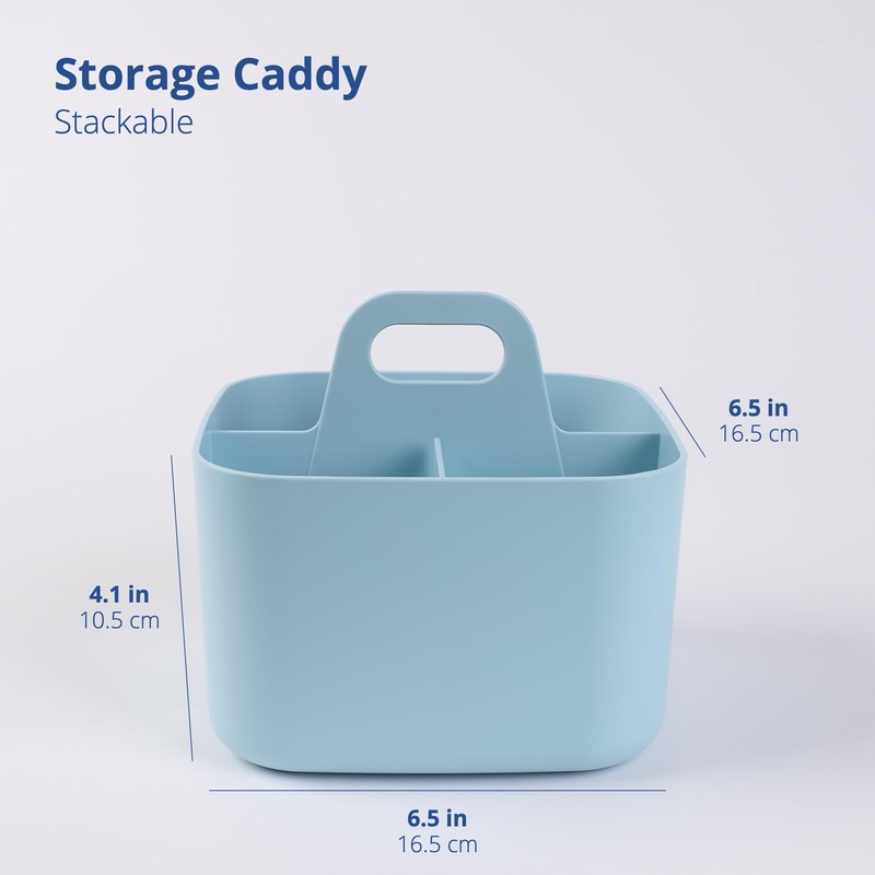 BLUE GINKGO Multipurpose Caddy Organizer - Stackable Plastic Caddy with