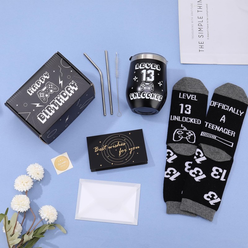 saerryor 13th Birthday Gifts for Boys,4 Pcs Funny Gift for