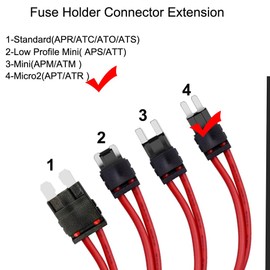 Gebildet 2pcs 12-24V 16 AWG Specialized Car Fuse Holder Connector Micro2 Blade Type Fuse Holder for Fusebox Panels with 4pcs Blade Fuse(3/5/10/15Amp)