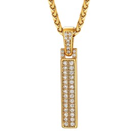 U7 Letter Chain Women's Men's Necklace with Initial Initial Letter Pendant Chain Gold Letter Pendant with Zirconia Copper Letter Name Necklace Hip Hop Necklace Fashion Jewellery for Anniversary,