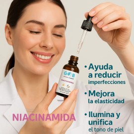 Serum Niacinamida + Vit E + Colágeno + Elastina- 30 Ml Todo Tipo De Piel