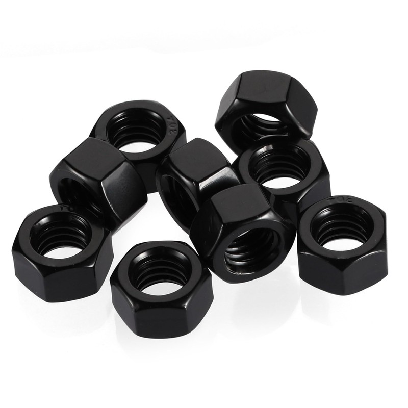 3/8-16" Hex Nuts, Stainless Steel 304 Hex Nut, Black Oxide