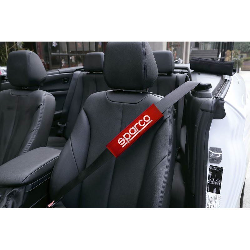 SPARCO Set of 2 Universal SPC Polyester Red Belt Pads