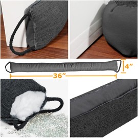 Yiaizhuo 36inch Heavy Duty Door Draft Stopper for Bottom of Door, Under Door Draft Blocker Stopper
