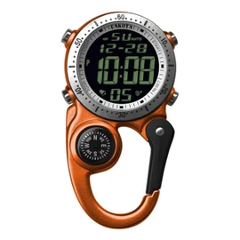 Dakota Digital Backpacker Clip, Fob and Pocket Watch, Alarm, Stopwatch, Timer and Dual Time, Outdoor Gifts for Men and Women, Tactical Digital Watch