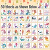 Leesgel Mermaid Glitter Tattoos for Girls, Individual 50 Sheets Mermaid