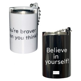 Coin Case, 100 Yen, Stores 15 Cards, Portable, Coin Cylinder, Coin Holder, Key Holder, Coin Purse, For 100 Yen Coins, Checkout (Set of 2 Colors)