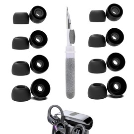 [8 Pairs] Replacement Ear Tips for Aptkdoe HD65, with 3 in 1 Cleaner Kit, Silicone Ear Tips (XS/S/M/L)