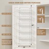 Delamu Adjustable Over the Door Pantry Organizer, 6-Tier Metal Pantry