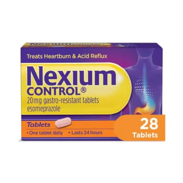 Nexiumm Control Heartburn & Indigestion Tablets for Acid Reflux Relief