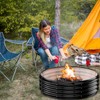 36 Inch Fire Pit Ring for Outside, Heavy Duty High