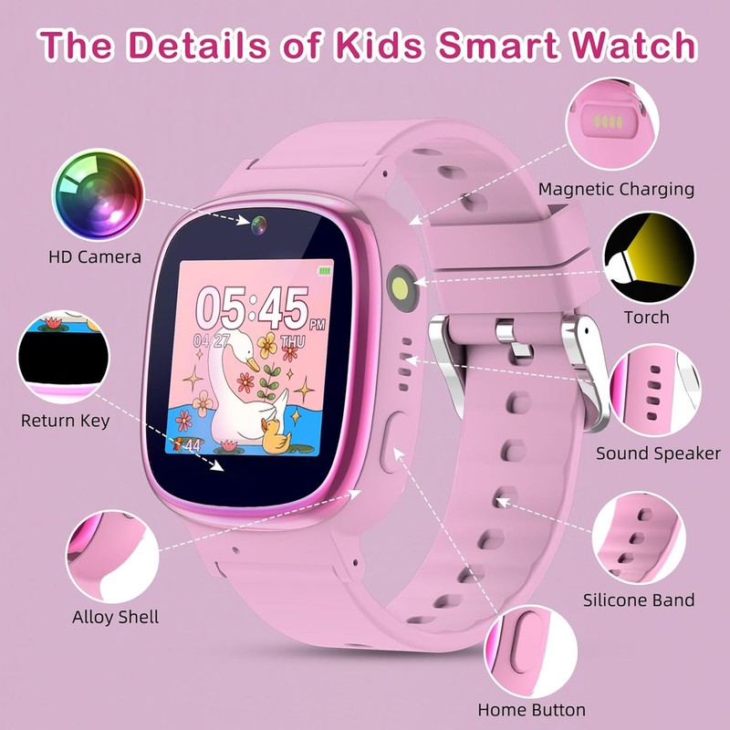 Kids Smart Watch 24 Games Camera Music Alarm Flashlight Video