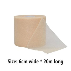 20 Meters Badminton Cushion Wrap 6CM Wide Skin Colour Sponges Tennis Racket Grip Tape For Badminton Racket Handle Anti Skid Cushion Accessories