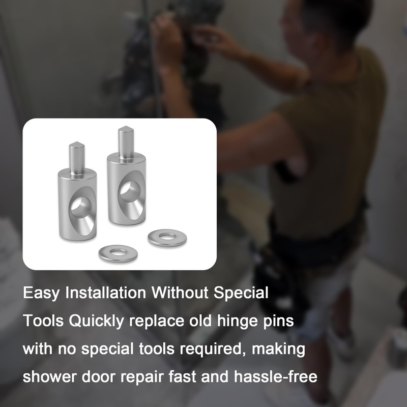 2 pcs Compatible with Framed Shower Door Hinge Pin Replacement,