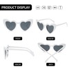 YOSHYA Clout Goggle Heart Sunglasses Vintage Cat Eye Mod Style