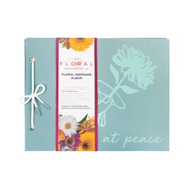 Floral Preservation Co. Memory Album for Funeral, Pressed Flower Album with Writing Space Notes Section and Sleeve Pockets, Use for Flower Drying & Scrapbooking to Preserve Funeral Flowers 11x14”