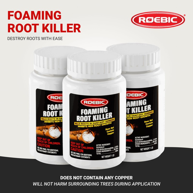 Roebic FRK Foaming Tree Root Killer, Chemical Septic System, Drain