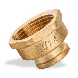 Reducing Coupling Brass Pipe Fittings Coupling 1/2" Female x 1” Female Threaded Brass 0,5 inch x 1 inch Female Brass Pipe Fitting Brass Coupling