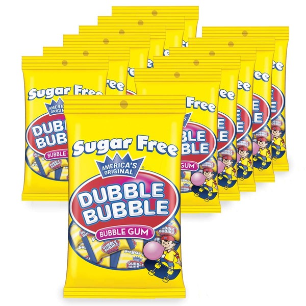 Tootsie Roll Dubble Bubble Sugar Free Bags, Pack of 12 3.5-oz. Bags