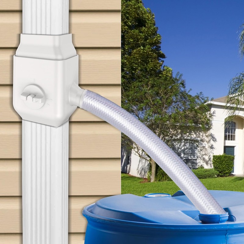 Gutter Downspout Diverter Fits for 2"x3" Standard Downspout, Rainwater Collection