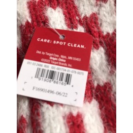 Wondershop Target Wondershop white and red  Checker 17” Knit Stocking