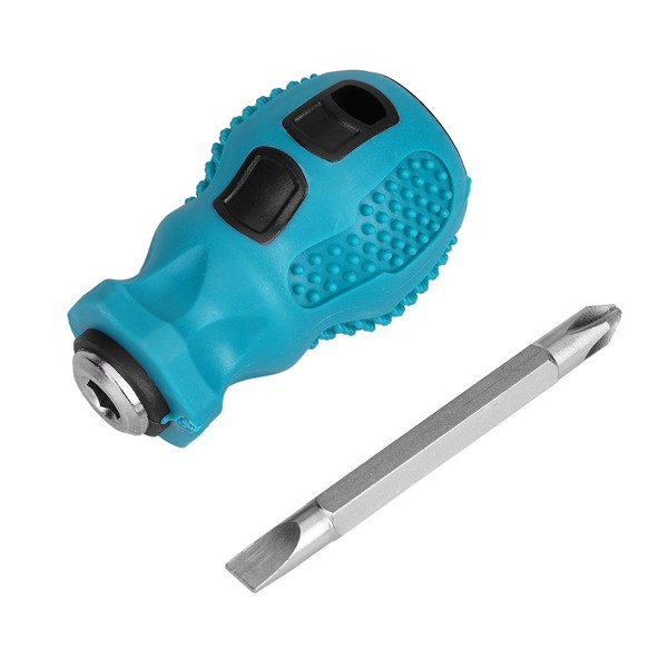 Short Screwdriver, Chrome Vanadium Steel Screwdriver Set Mini Magnetic Dual
