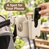 360° Rotating Baby Stroller Cup Holder with Phone Slot, Clamp