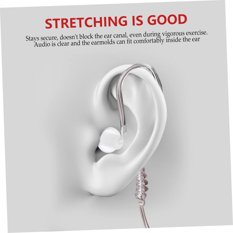 KOMBIUDA 10pcs Replacement Mushroom Earbud Tips for Acoustic Tube Earpieces