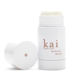 kai Deodorant Rose, 2.6 oz., aluminum free deodorant with chamomile and plant extracts, ideal for sensitive skin, scented kai, layered with rose absolute, vegan, cruelty free, made in the usa