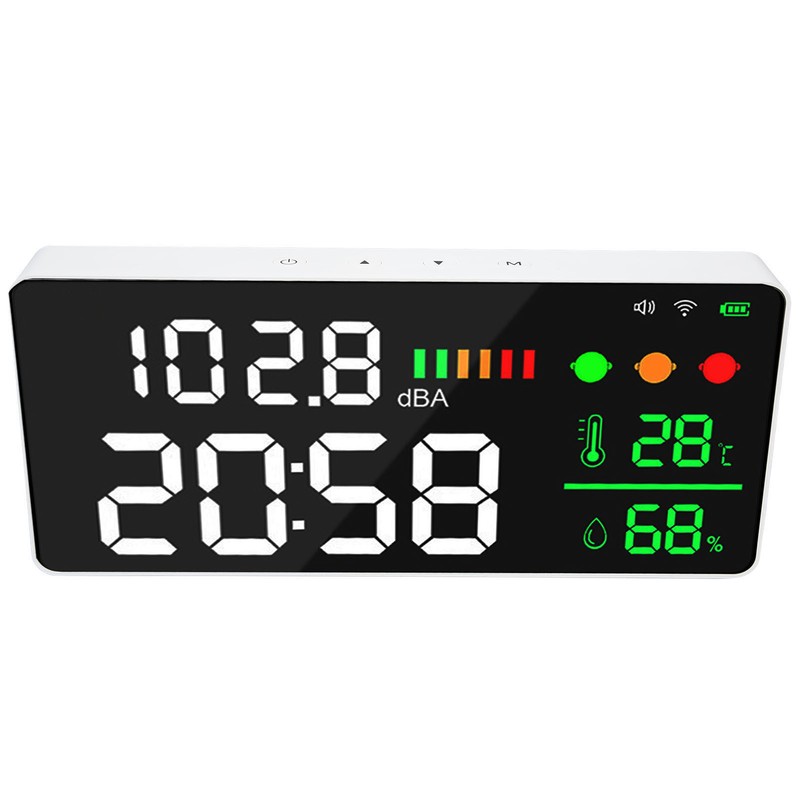 11in Large Screen Decibel Meter WIFI LED Display Temperature Humidity