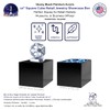 4 Pack 10 Inch Glossy Black Box Acrylic Display with