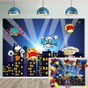 Superhero Cityscape Theme Backdrop Night Scene Comics Style Building Photography