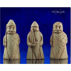 The Chess Guild RARE Berserker Trio, Isle of Lewis Chessmen, Chess Piece