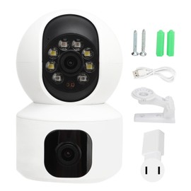 Smart Security Camera Night Vision 360 Degrees HD Camera Durable 1080P WIFI Cam for Home Library Office 100‑240V US Plug